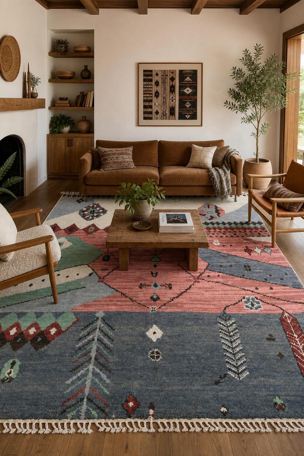Tribal Moroccan Wool Area Rug 8x10