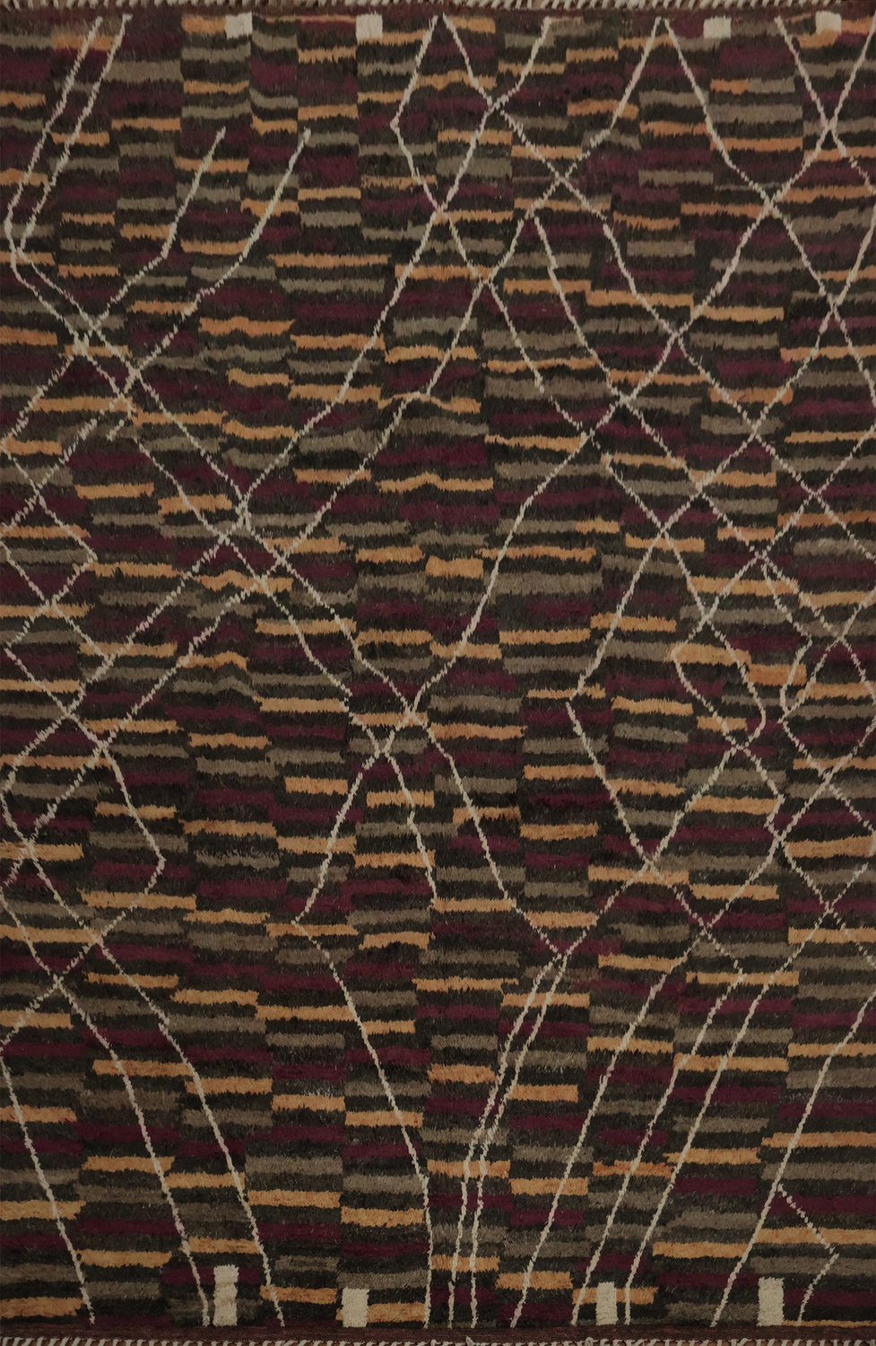 Earthy Background Moroccan Wool Area Rug 9x12 for Cozy Spaces