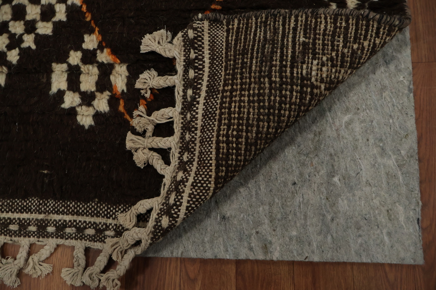 Dark-Toned Moroccan Large Rug 10x15 with Exquisite Geometric Patterns