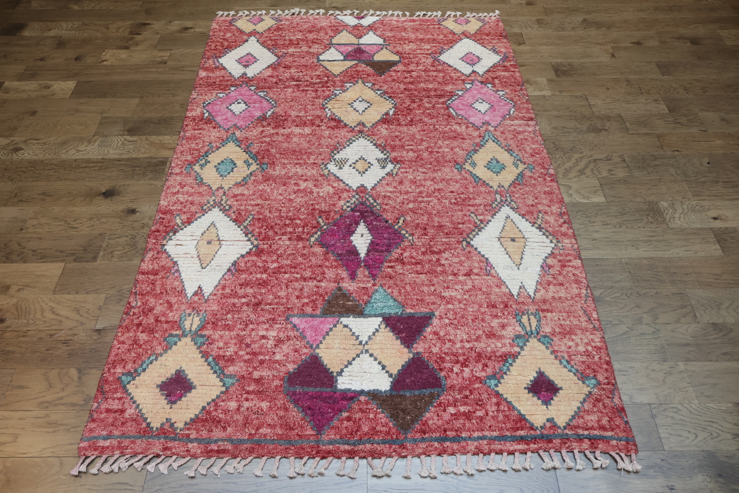 Warm Multicolor Vintage Patterned Rug For Classic Style 6x9 ft