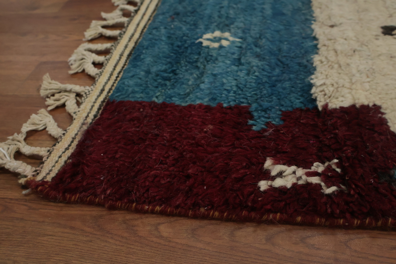 Handcrafted Moroccan Area Rug 10x14 with Deep Earthy Tones