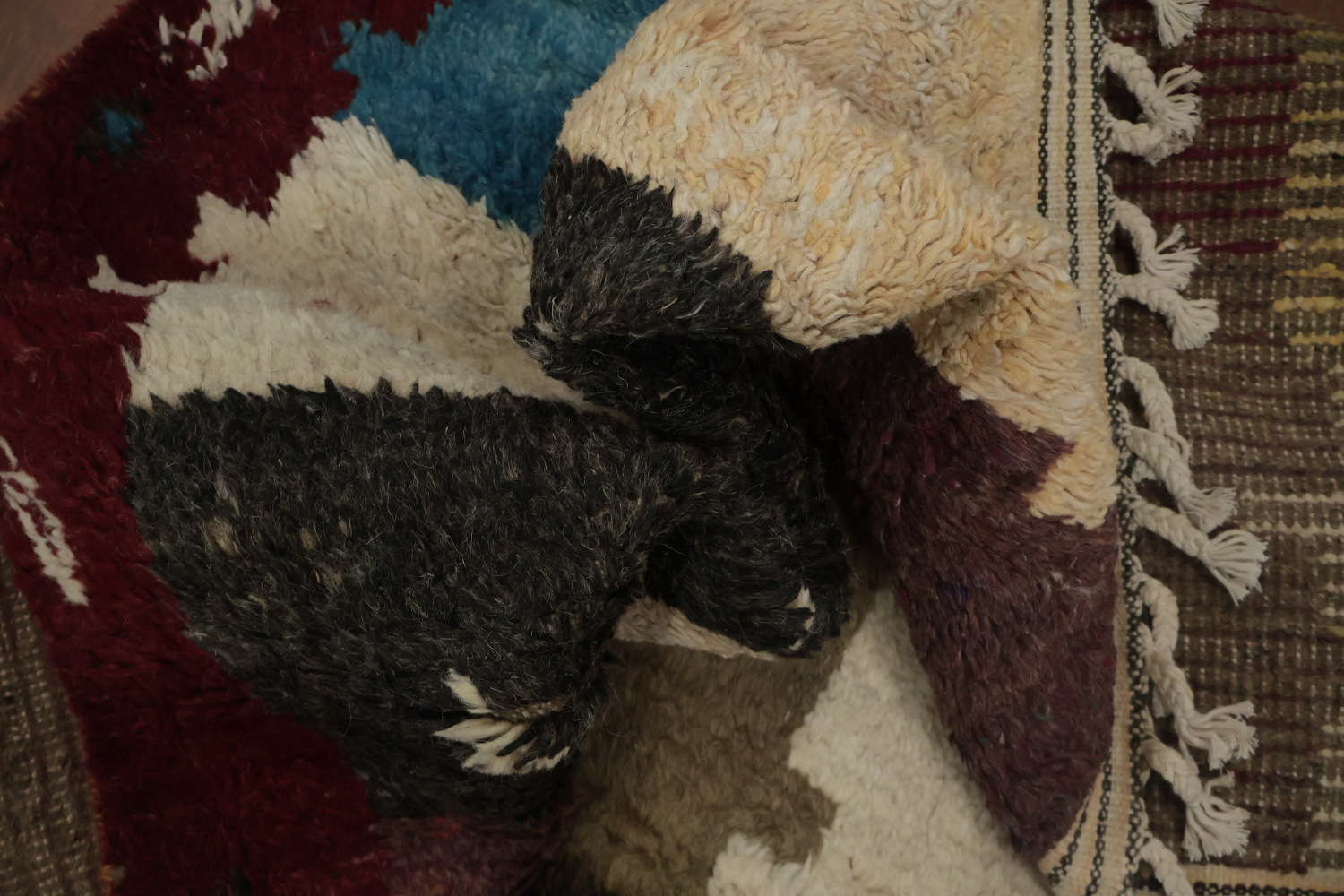 Handcrafted Moroccan Area Rug 10x14 with Deep Earthy Tones