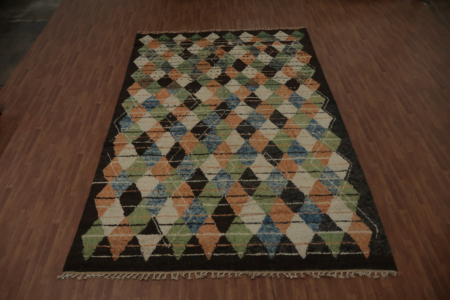 Bold Elements Geometric Moroccan Wool Large Rug 10x15