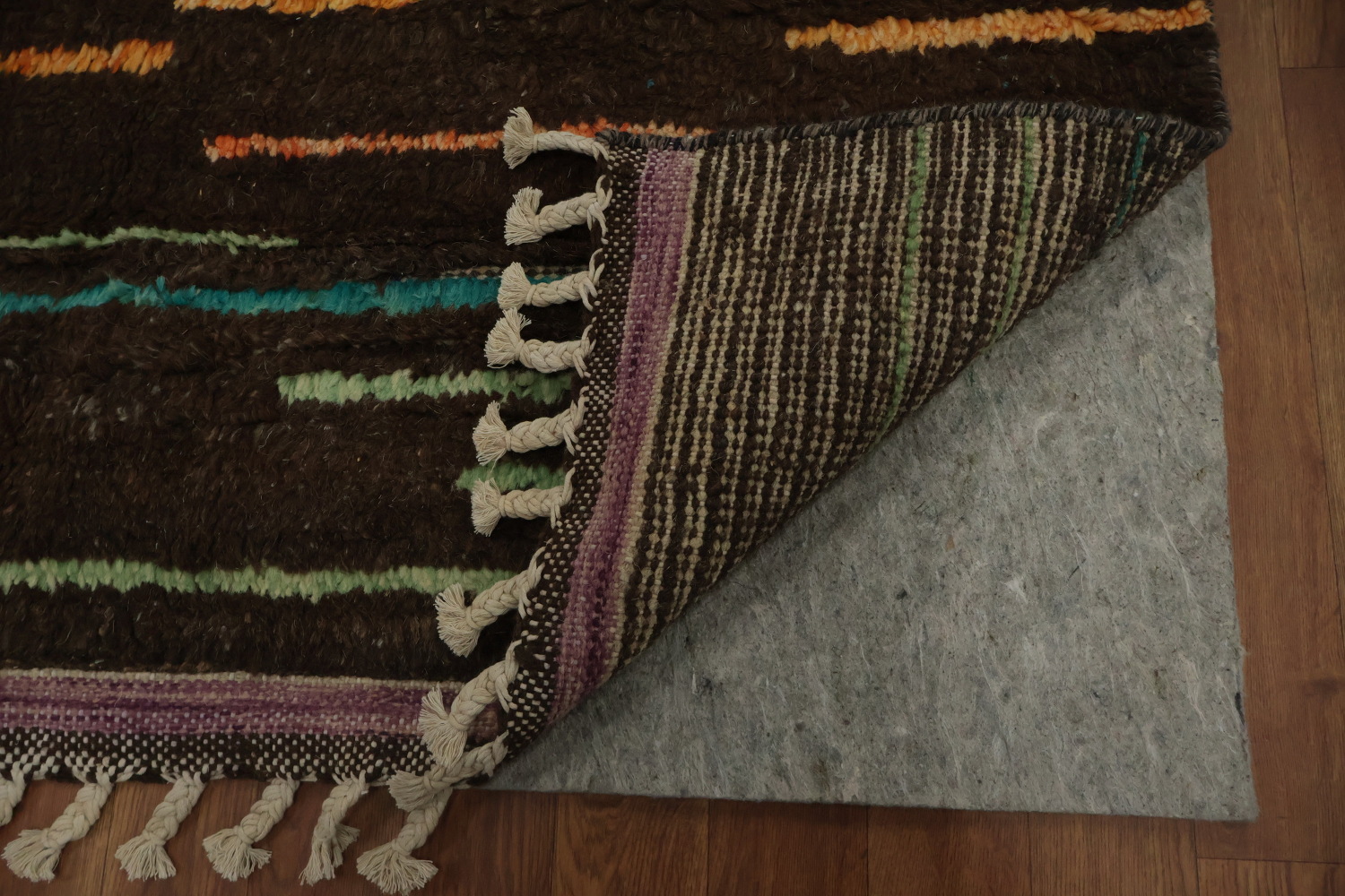 Artistic Moroccan Wool Large Rug 10x15 Infused with Vibrant Rich Hues