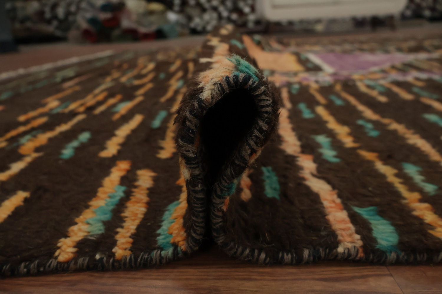 Artistic Moroccan Wool Large Rug 10x15 Infused with Vibrant Rich Hues