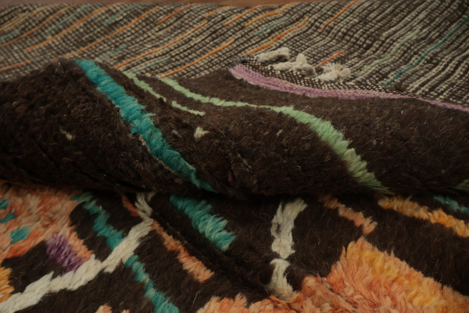 Artistic Moroccan Wool Large Rug 10x15 Infused with Vibrant Rich Hues