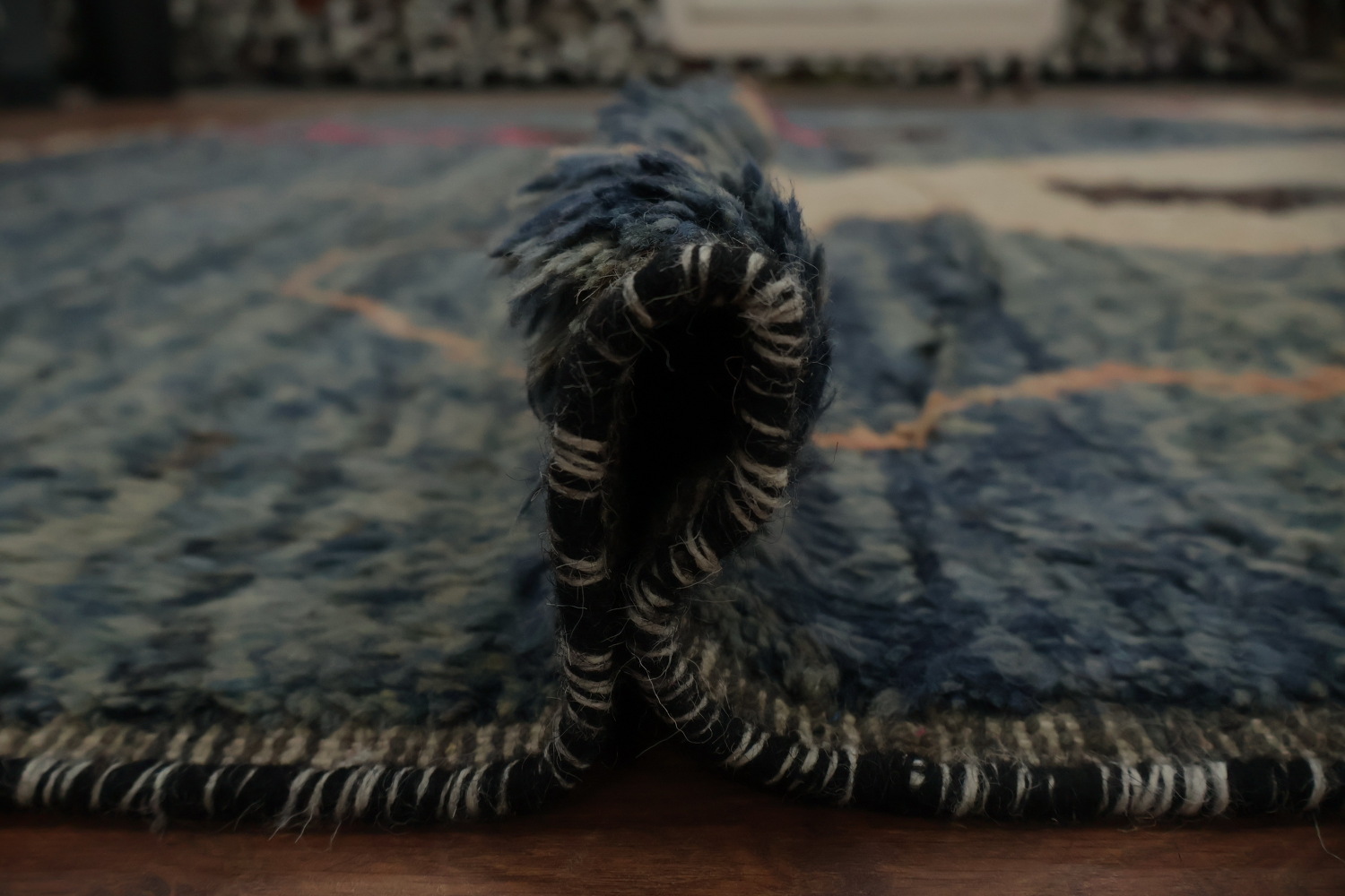 Artistic Moroccan Large Rug 12x19 with Vivid Colors and Abstract Design