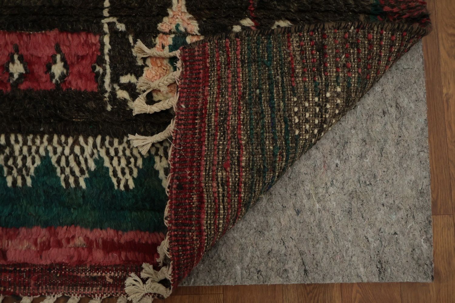 Transform Your Space with This Dark Moroccan Wool Area Rug 8x11