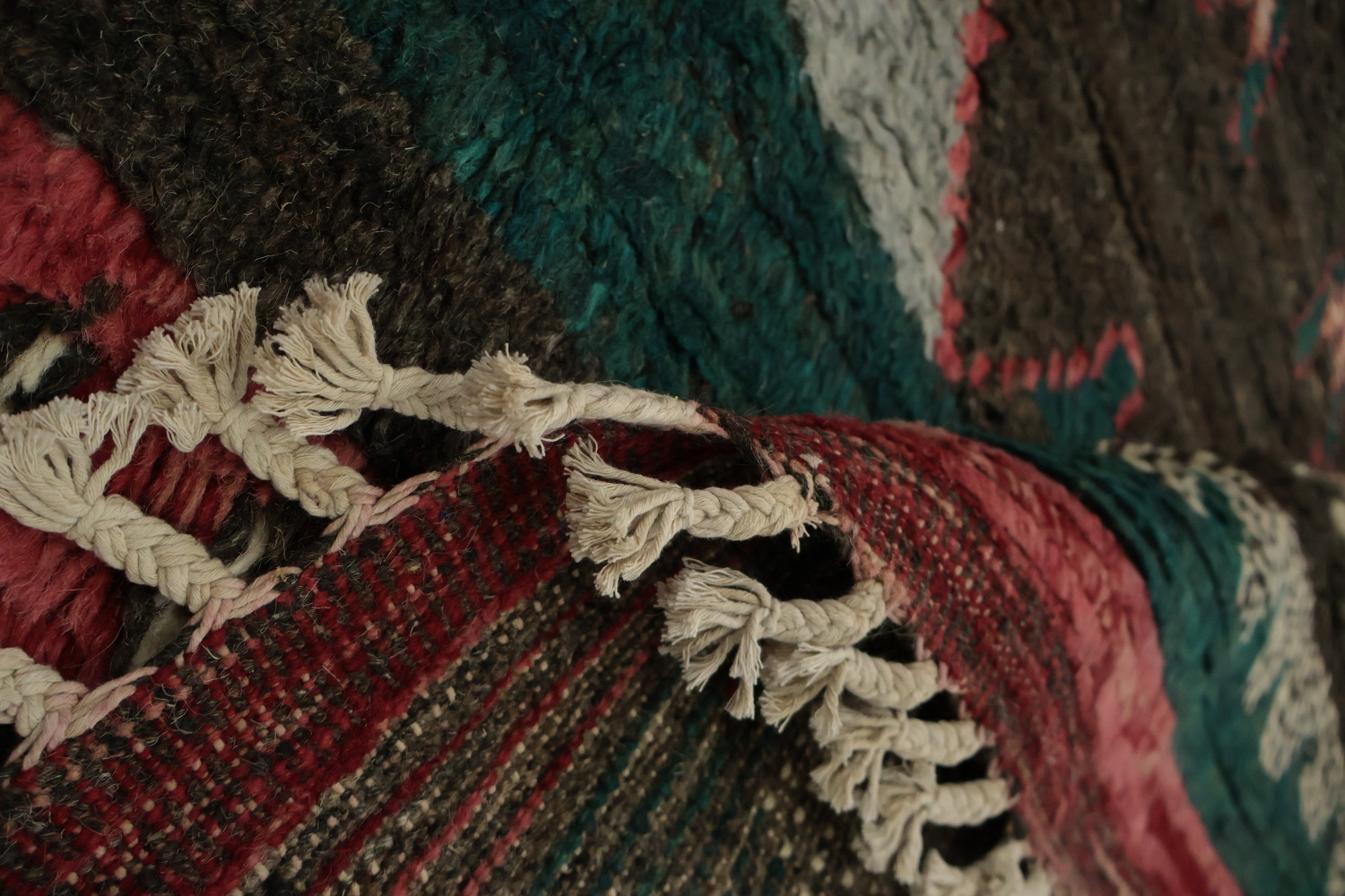 Transform Your Space with This Dark Moroccan Wool Area Rug 8x11