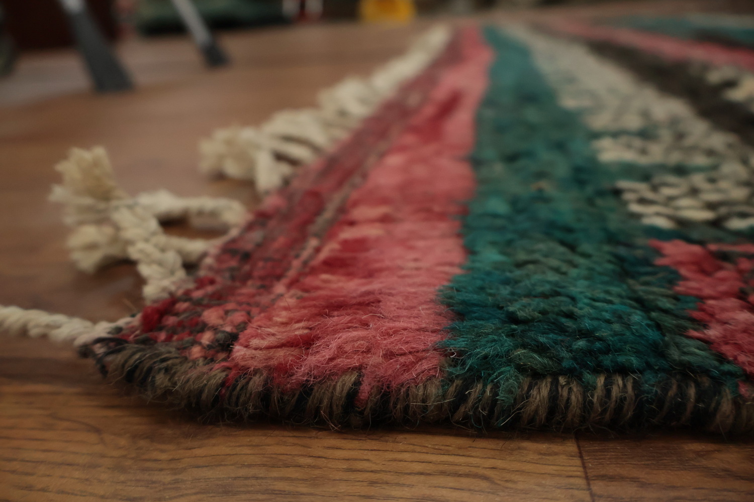 Transform Your Space with This Dark Moroccan Wool Area Rug 8x11