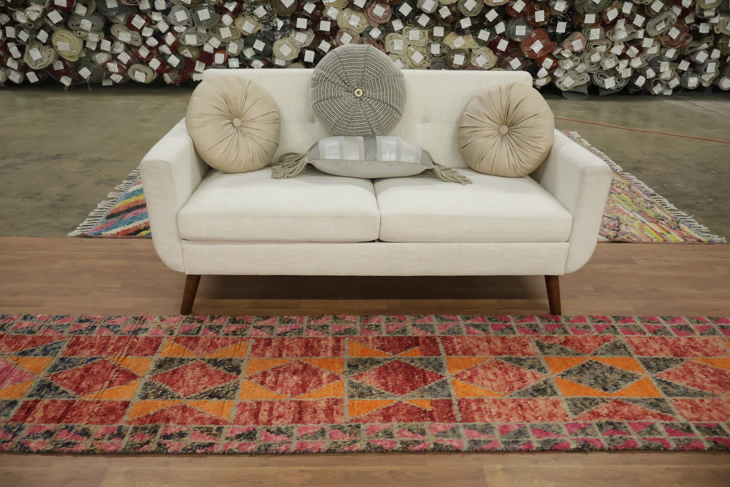 Geometric Moroccan Wool Runner Rug 2x13