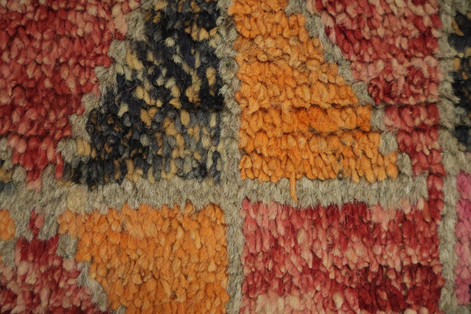 Geometric Moroccan Wool Runner Rug 2x13