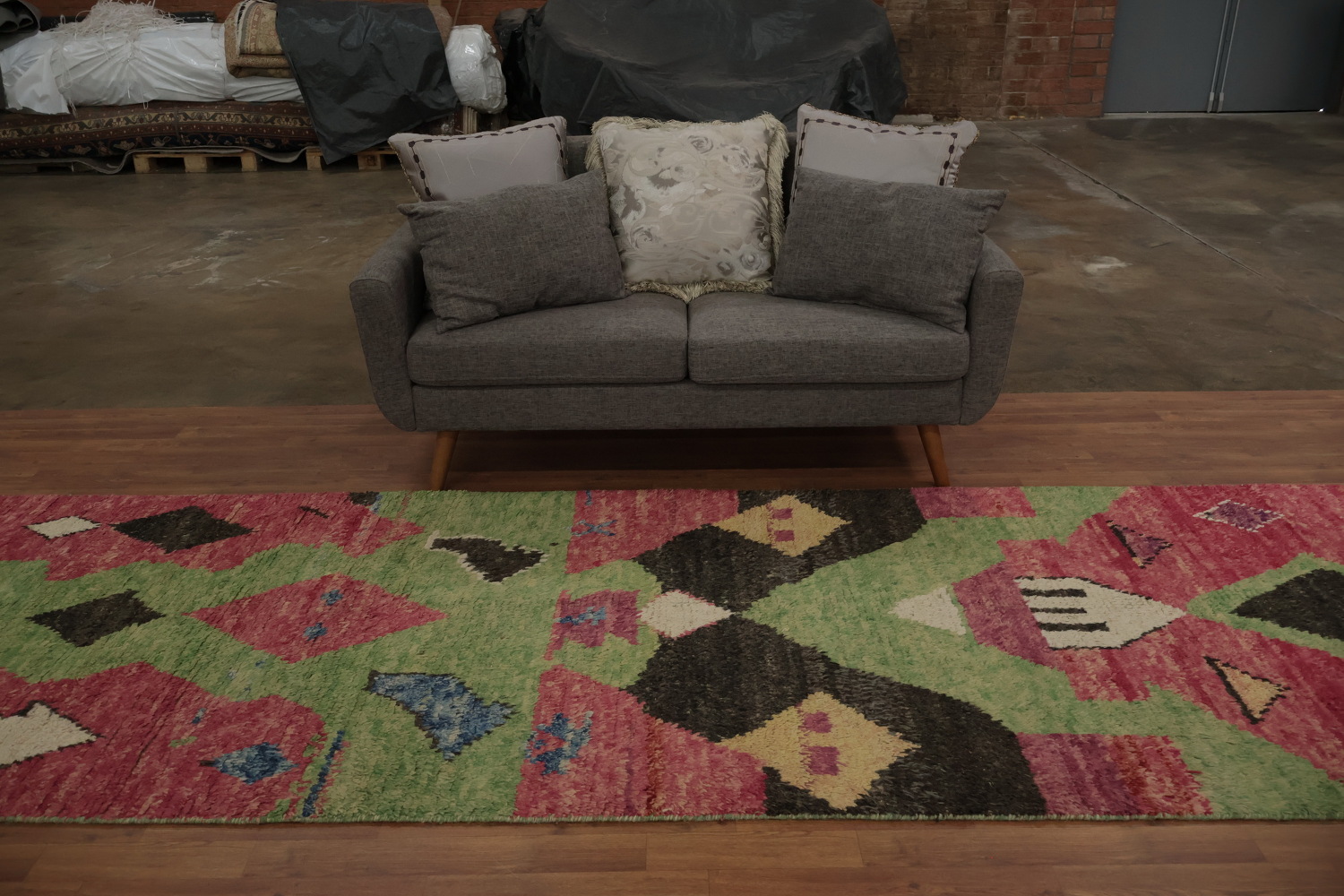 Artistic Moroccan Runner Rug 4x22 with Vibrant Geometric Designs