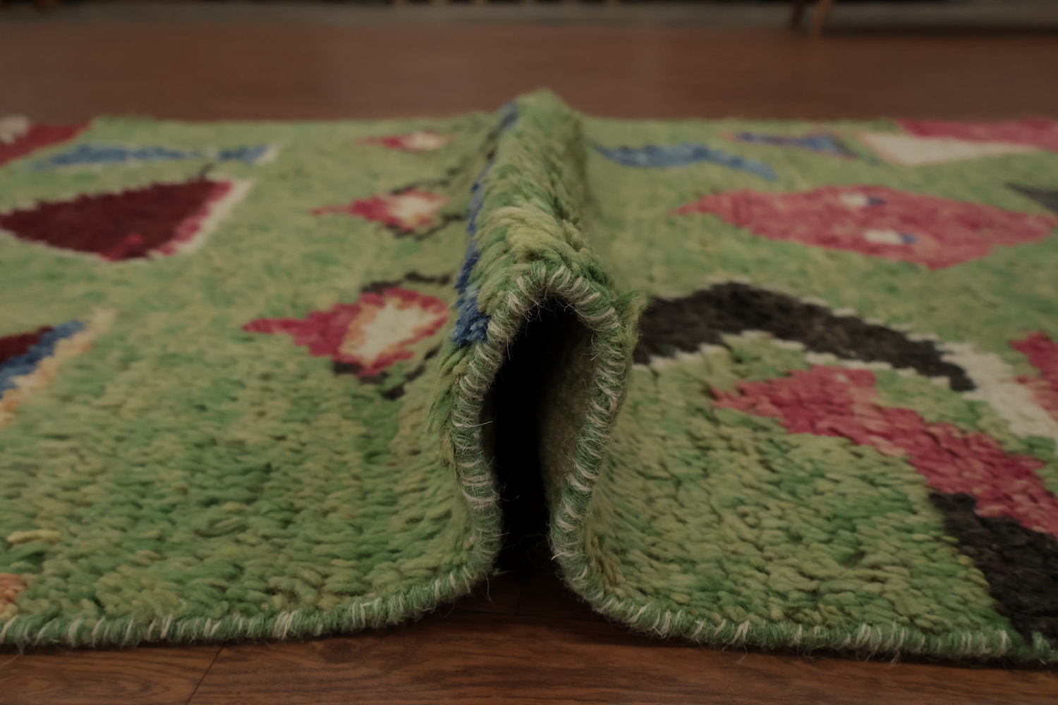 Artistic Moroccan Runner Rug 4x22 with Vibrant Geometric Designs