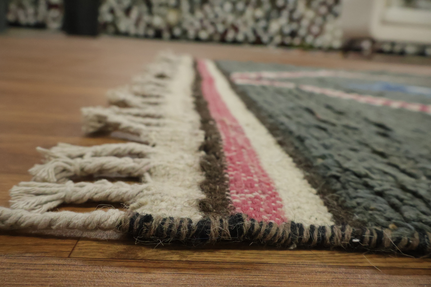 Tribal Moroccan Wool Runner Rug 4x11