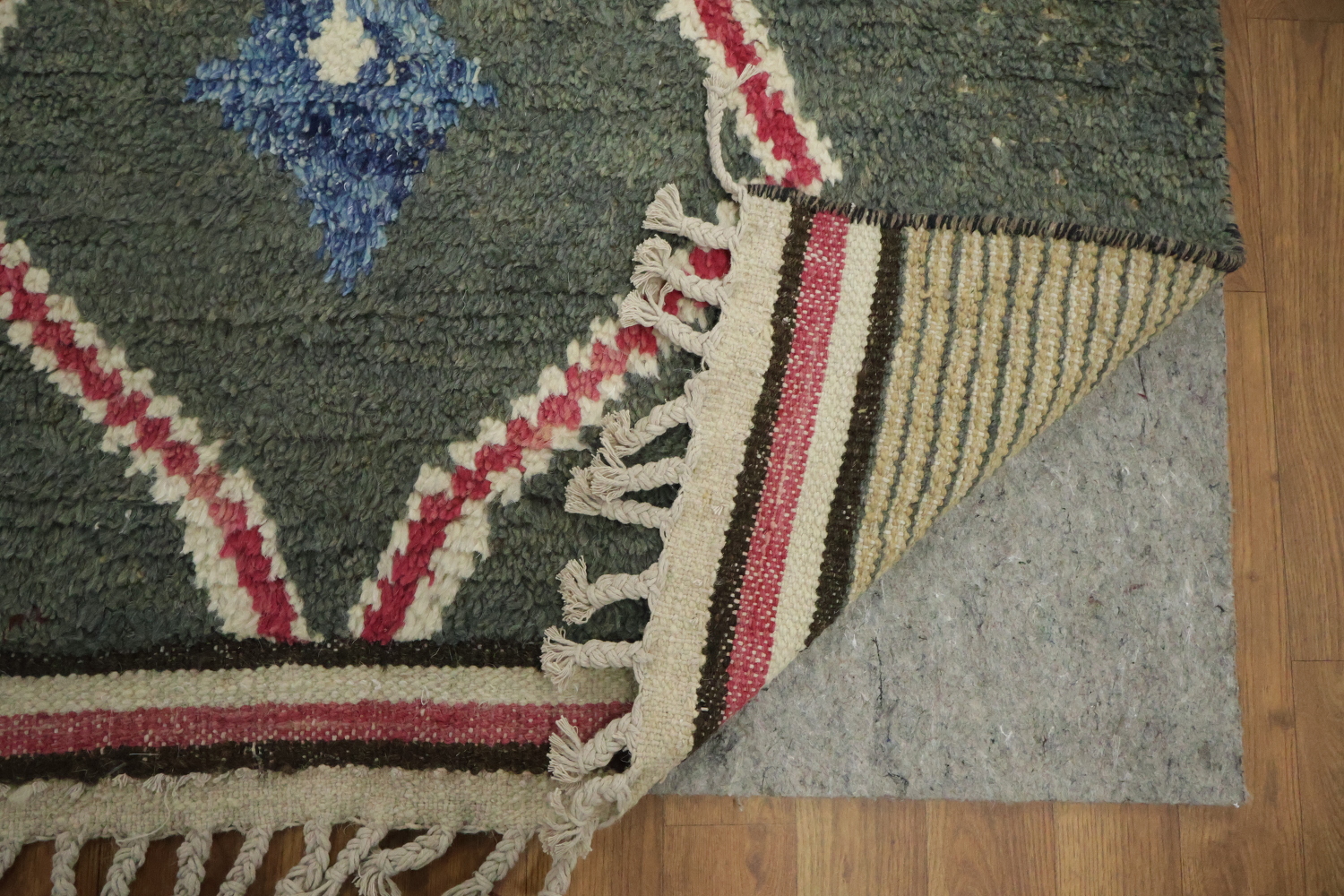 Tribal Moroccan Wool Runner Rug 4x11