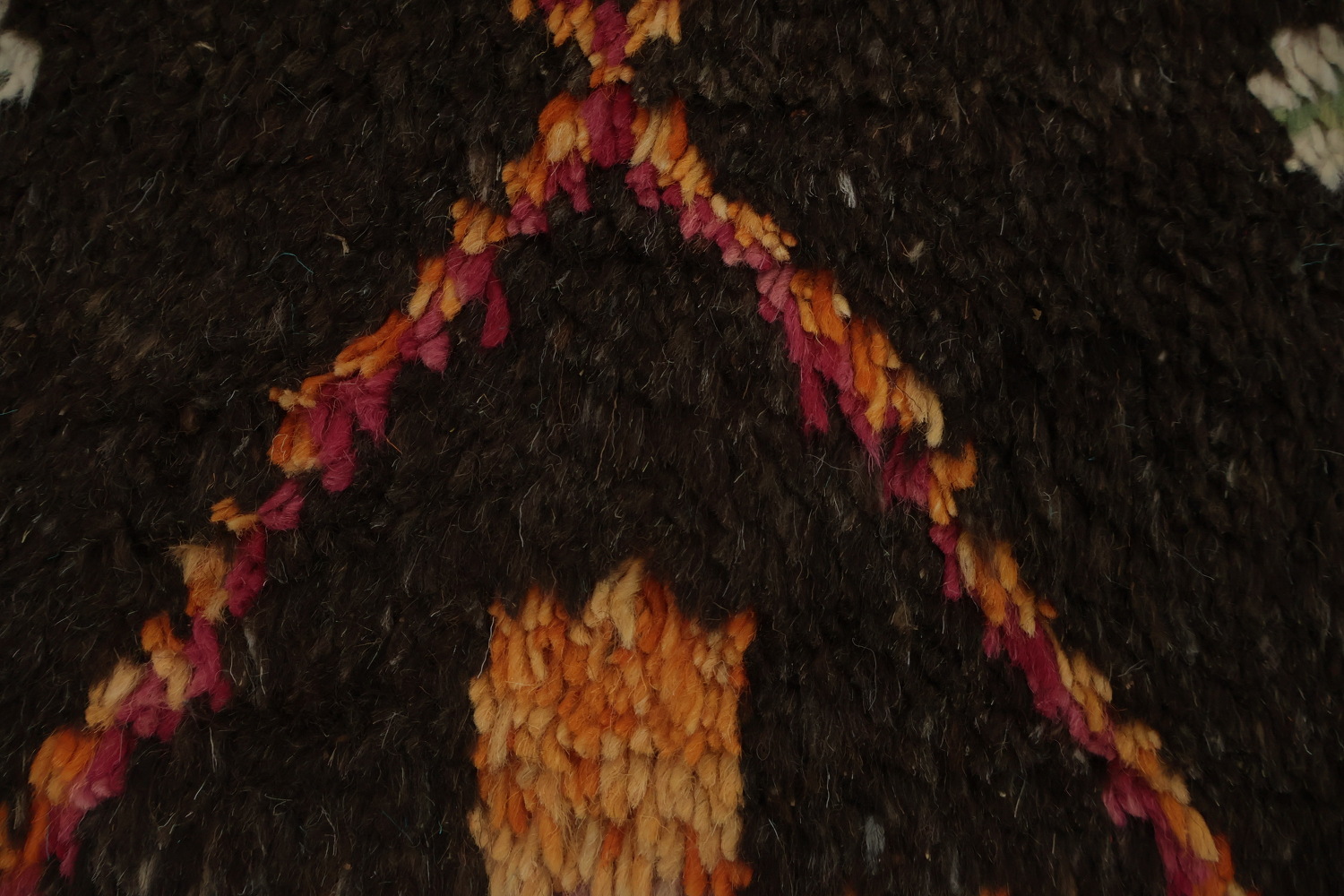 Dynamic Moroccan Wool Runner Rug 3x13 with Geometric Elegance