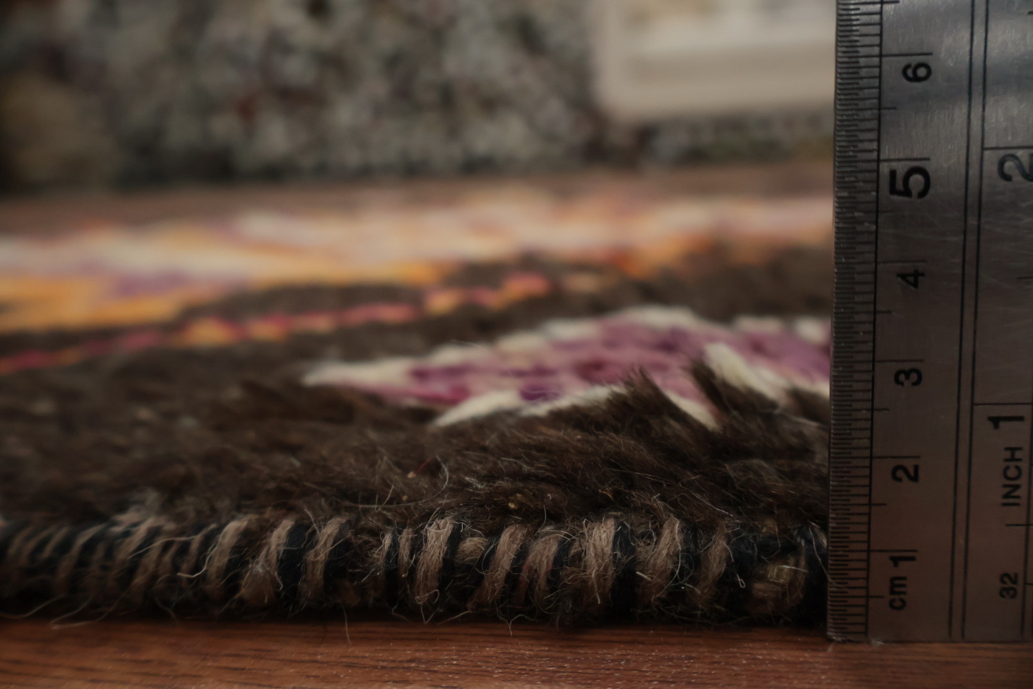 Dynamic Moroccan Wool Runner Rug 3x13 with Geometric Elegance