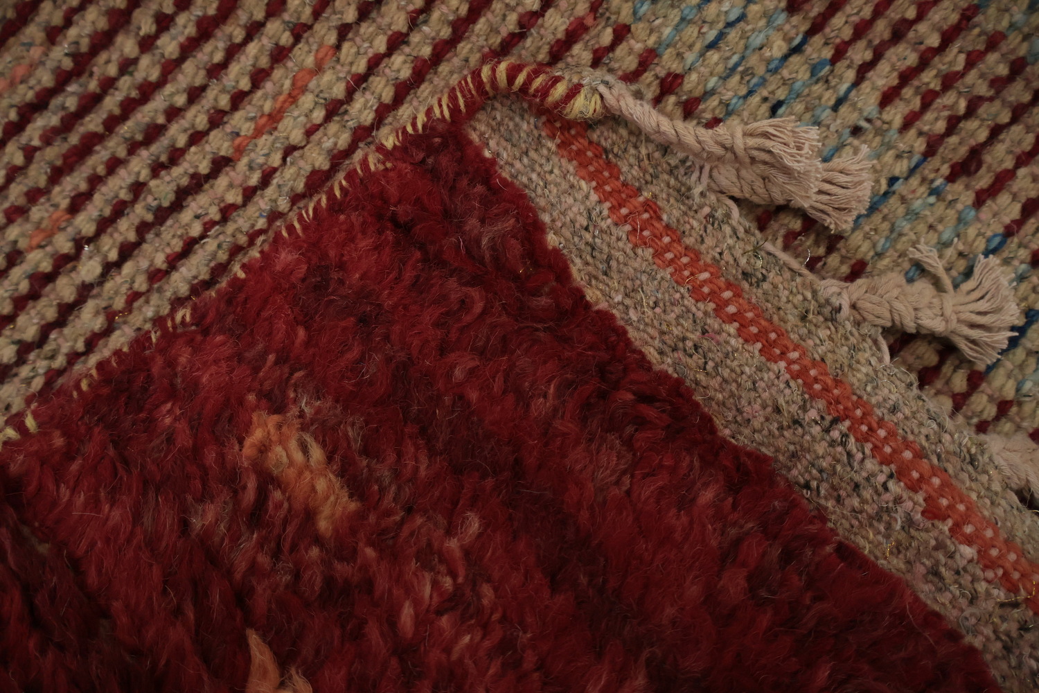 Vibrant Stripes Nomadic Artistic Moroccan Area Rug 8x11