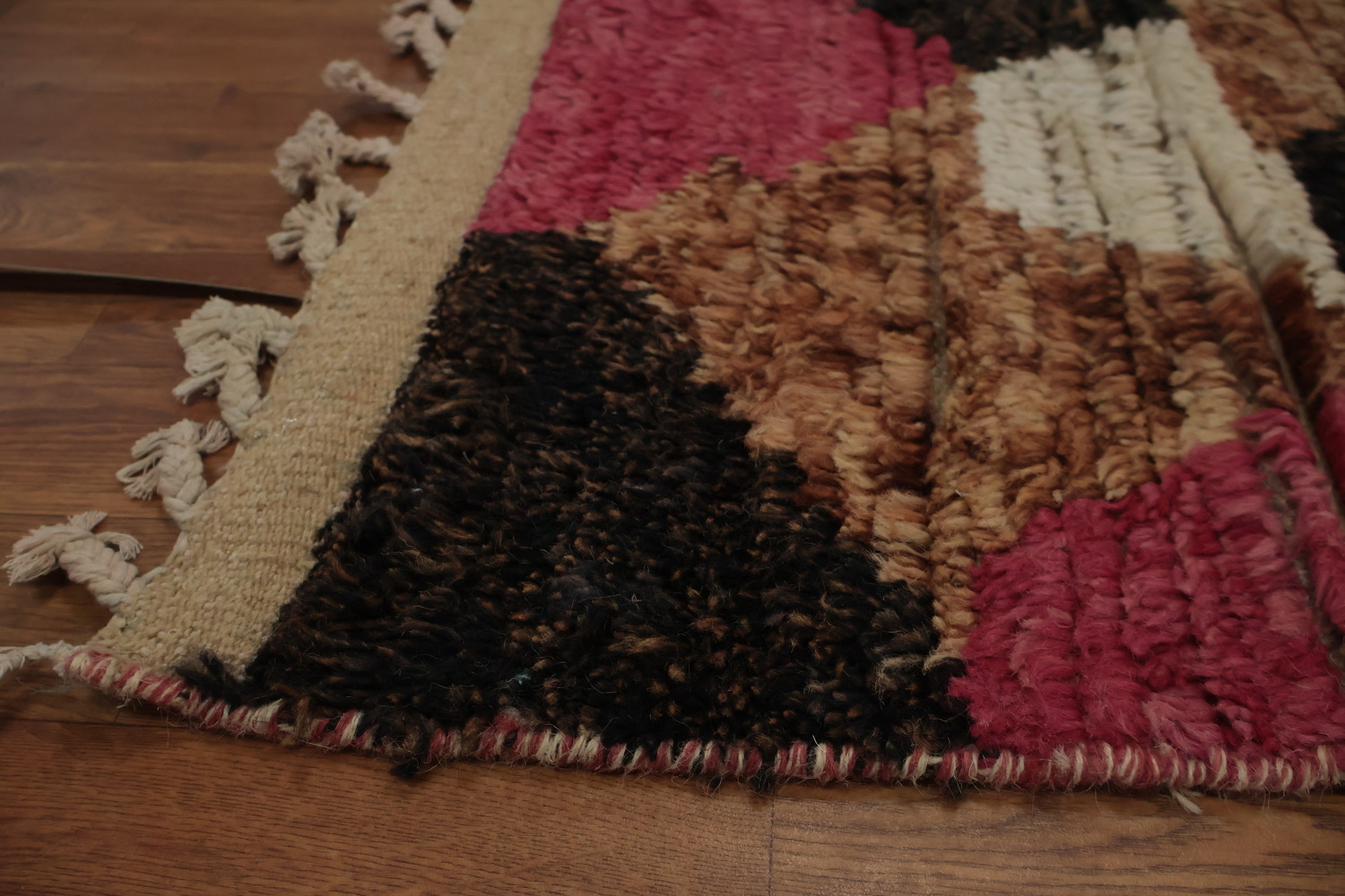 Multicolor Moroccan Area Rug 7x11 with Abstract Artistic Design