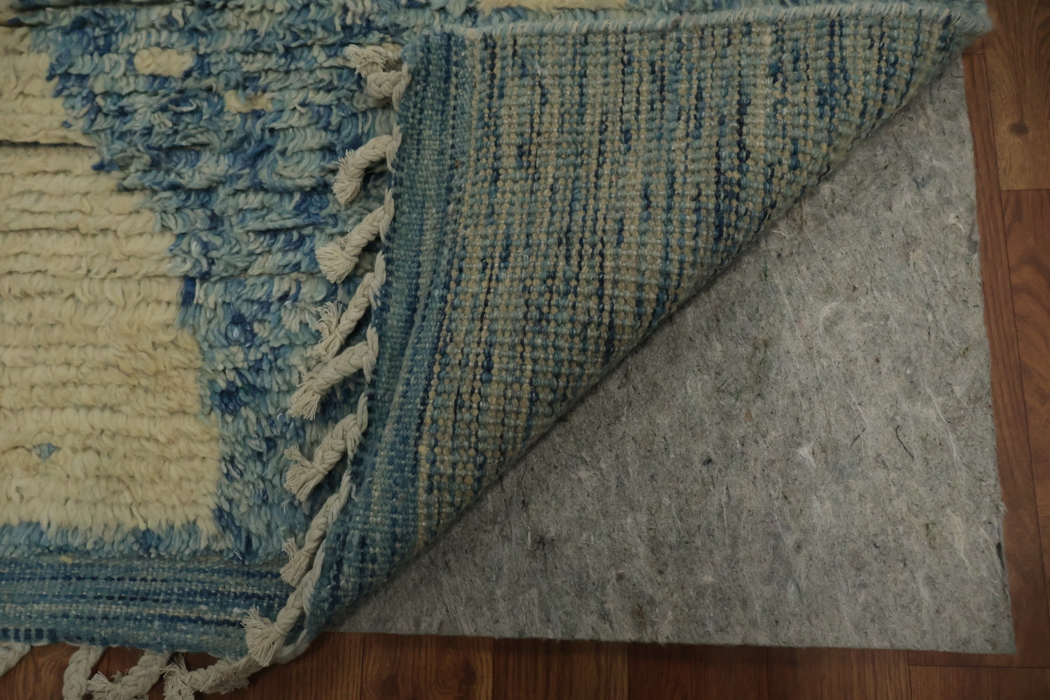 Abstract Cityscape-Inspired Moroccan Wool Handmade Rug 12x19