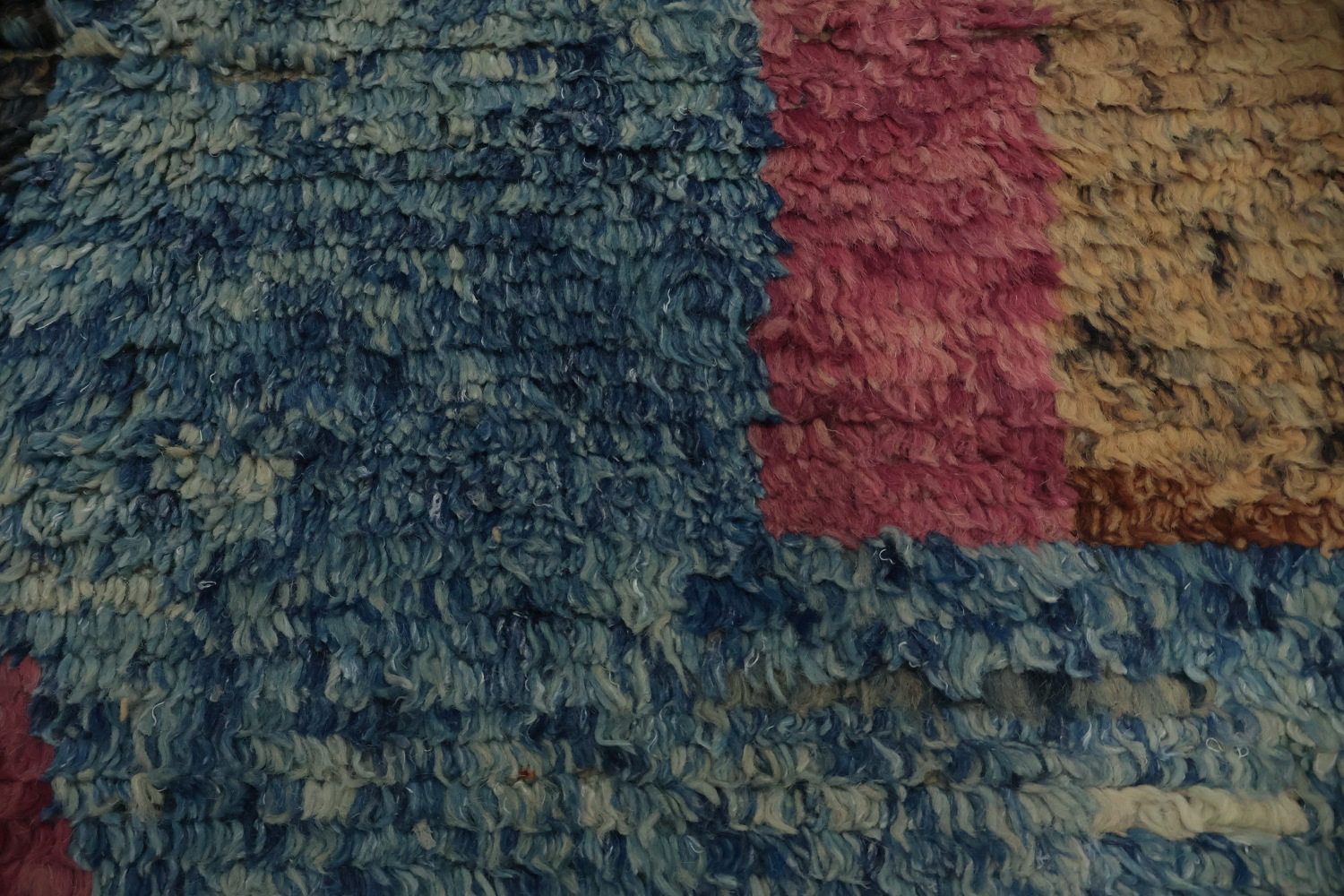 Abstract Cityscape-Inspired Moroccan Wool Handmade Rug 12x19