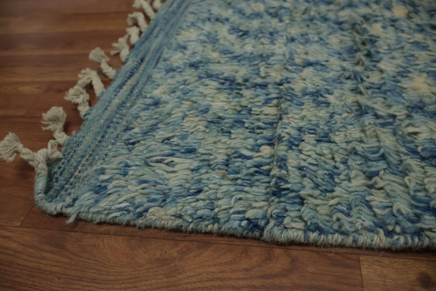 Abstract Cityscape-Inspired Moroccan Wool Handmade Rug 12x19