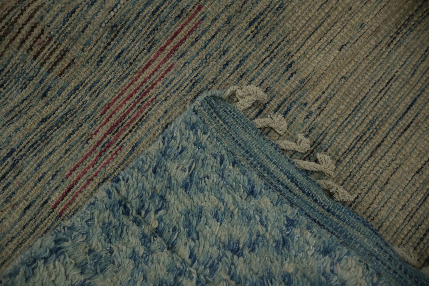 Abstract Cityscape-Inspired Moroccan Wool Handmade Rug 12x19