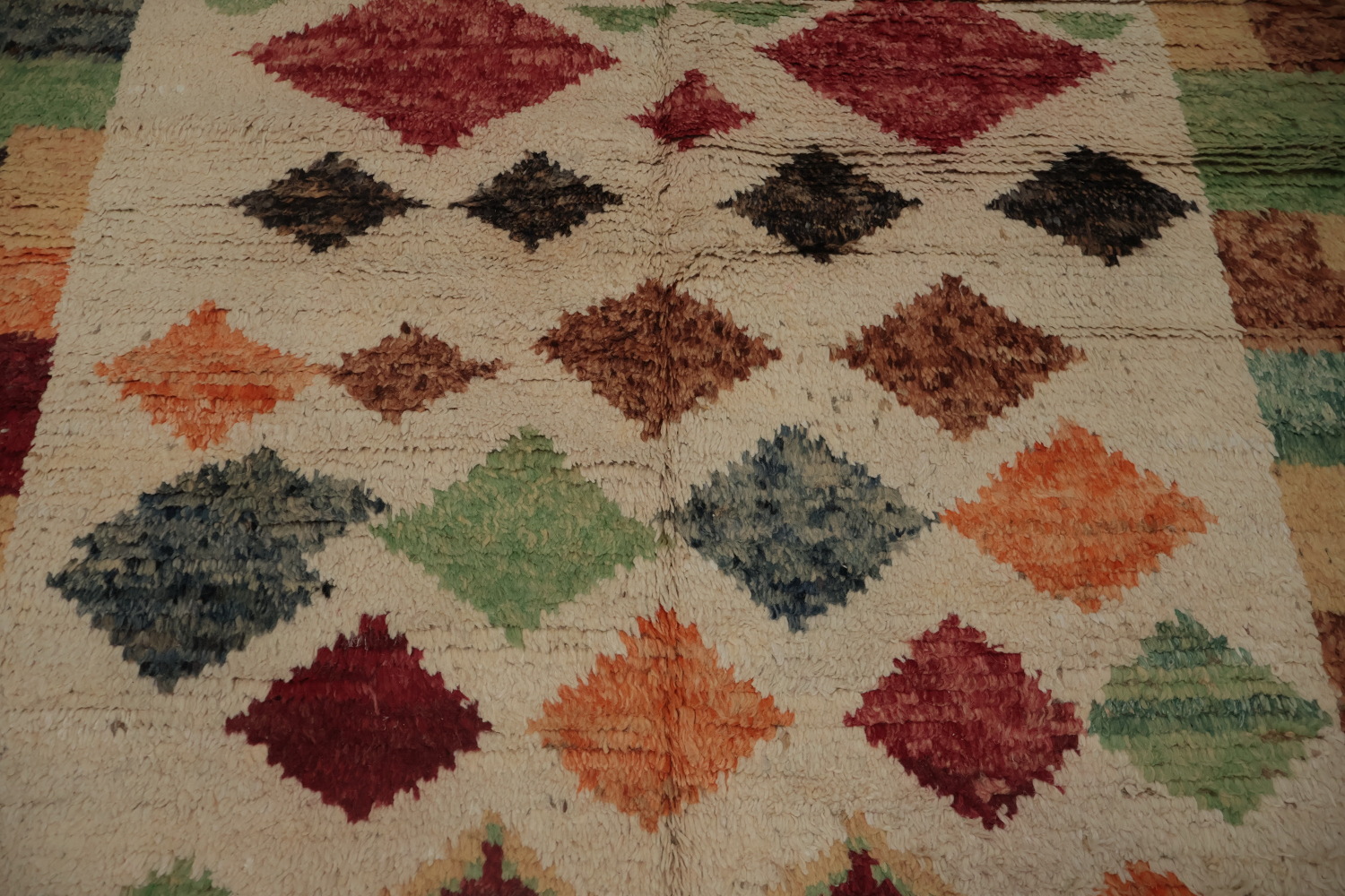 Vibrant Multicolor Moroccan Area Rug 7x11 Perfect for Living Room