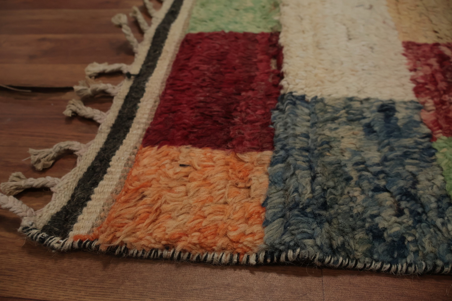 Vibrant Multicolor Moroccan Area Rug 7x11 Perfect for Living Room