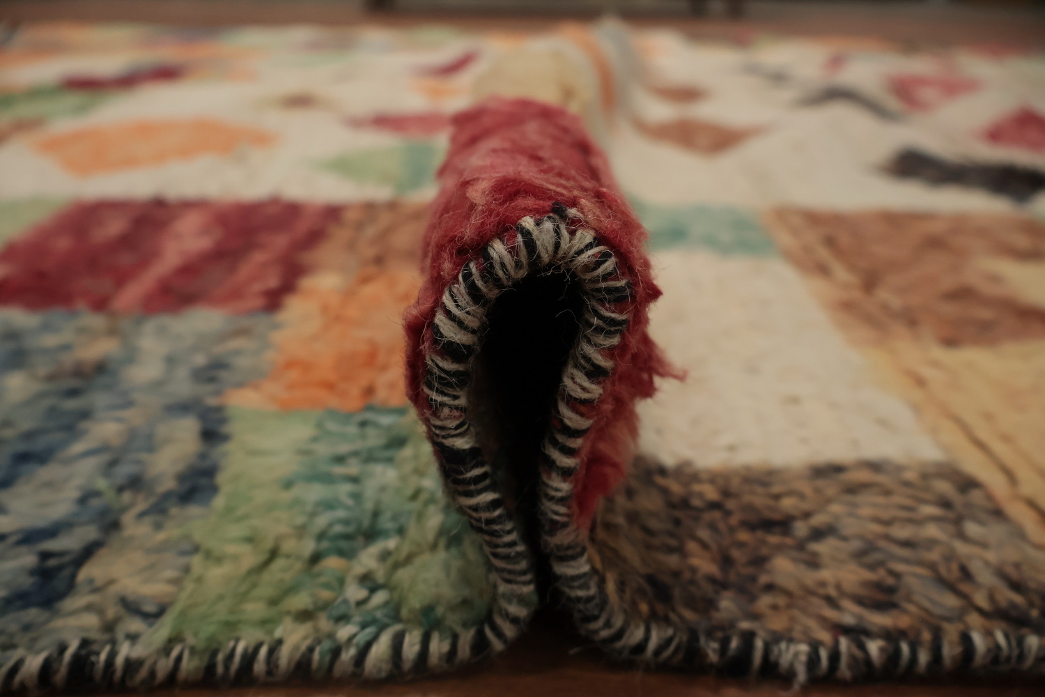 Vibrant Multicolor Moroccan Area Rug 7x11 Perfect for Living Room