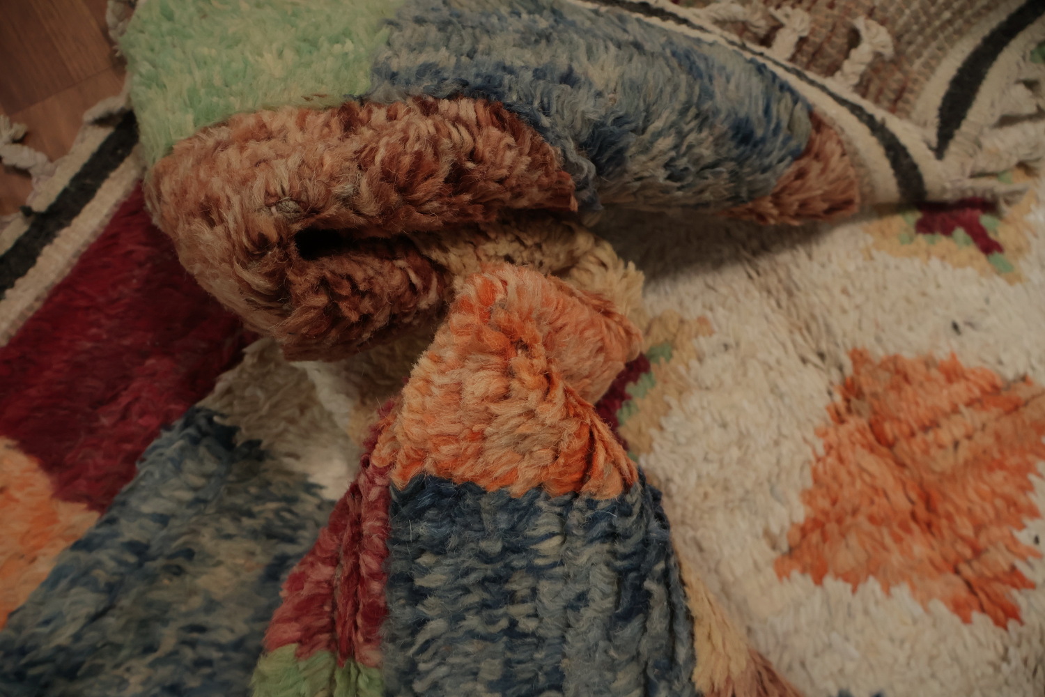 Vibrant Multicolor Moroccan Area Rug 7x11 Perfect for Living Room
