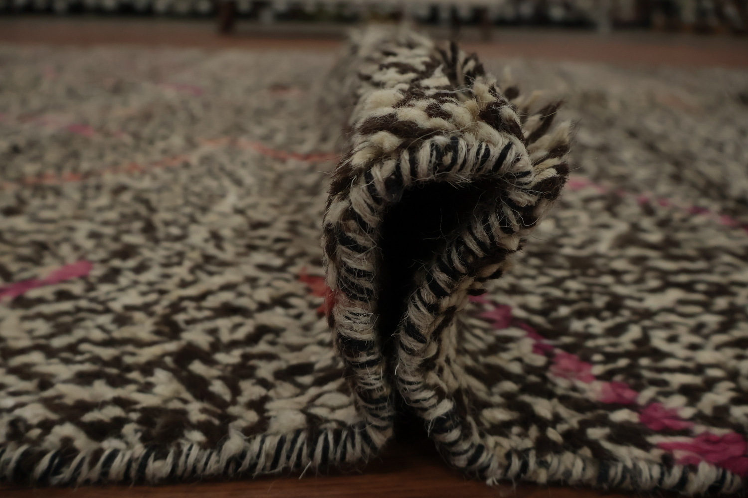 Handmade Moroccan Wool Area Rug 6x10 with Intricate Design Details