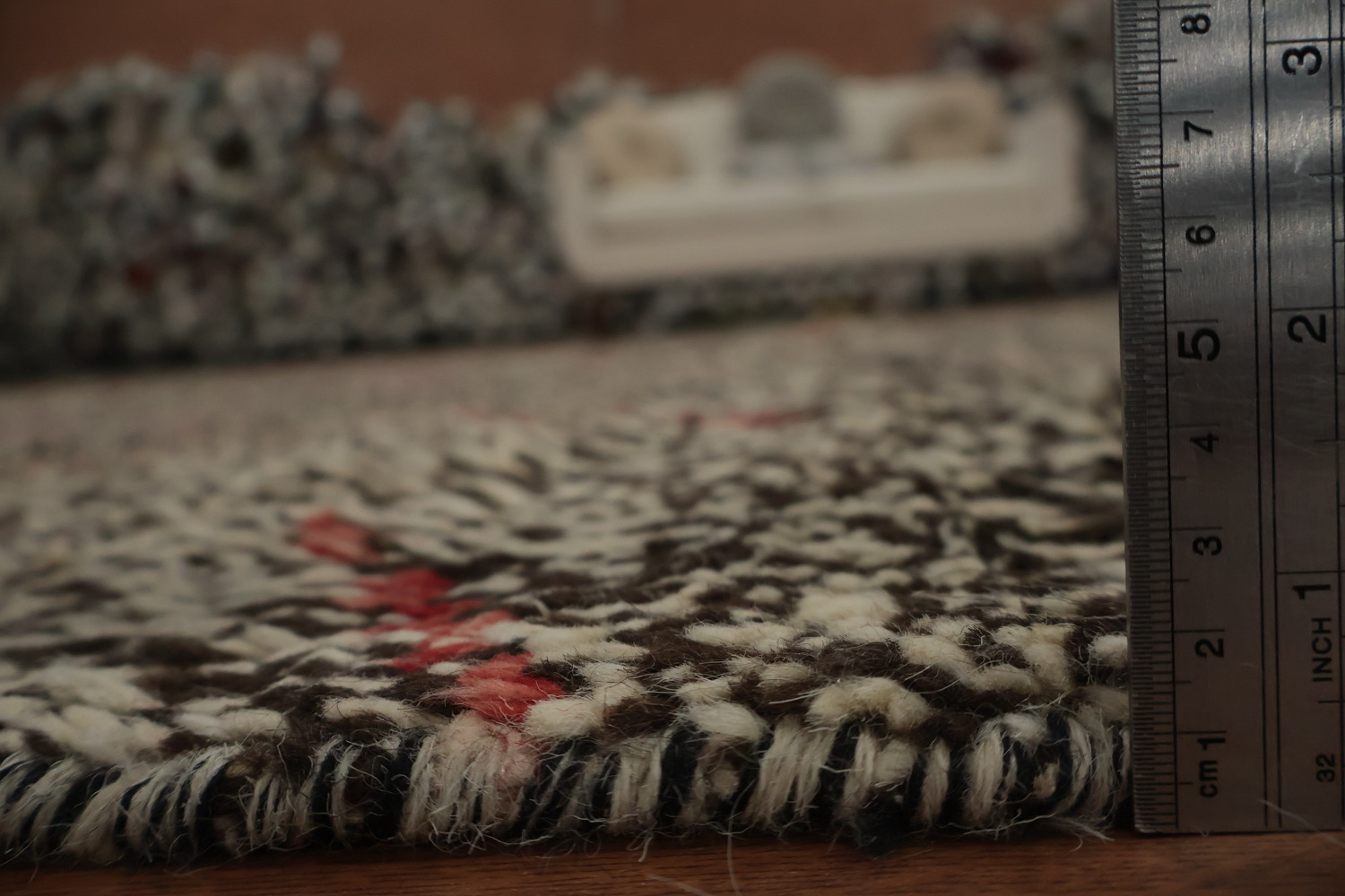 Handmade Moroccan Wool Area Rug 6x10 with Intricate Design Details