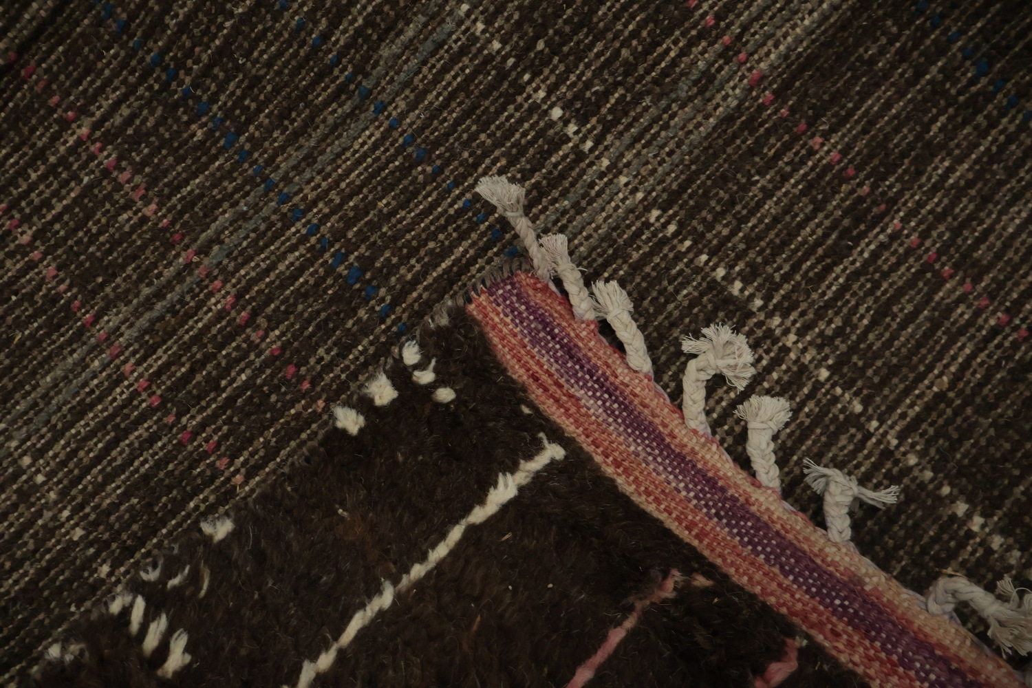 Contemporary Chic Linear Design Moroccan Large Rug 12x19
