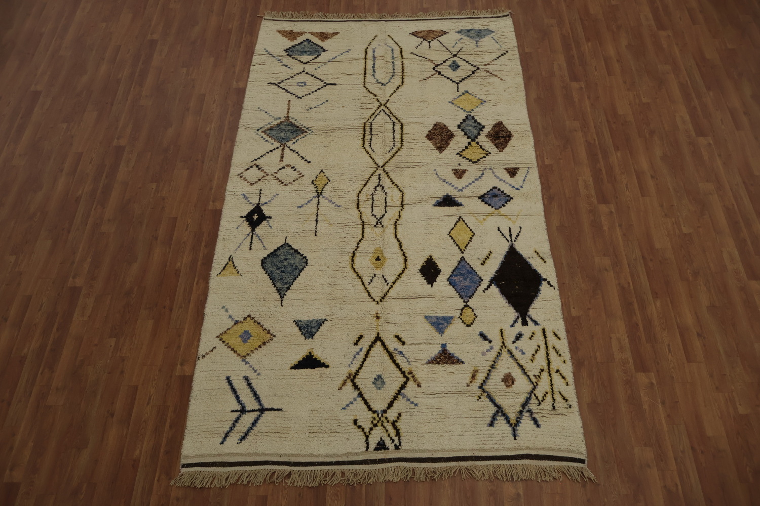 Rustic Charm Handmade Moroccan Wool Area Rug 6x10