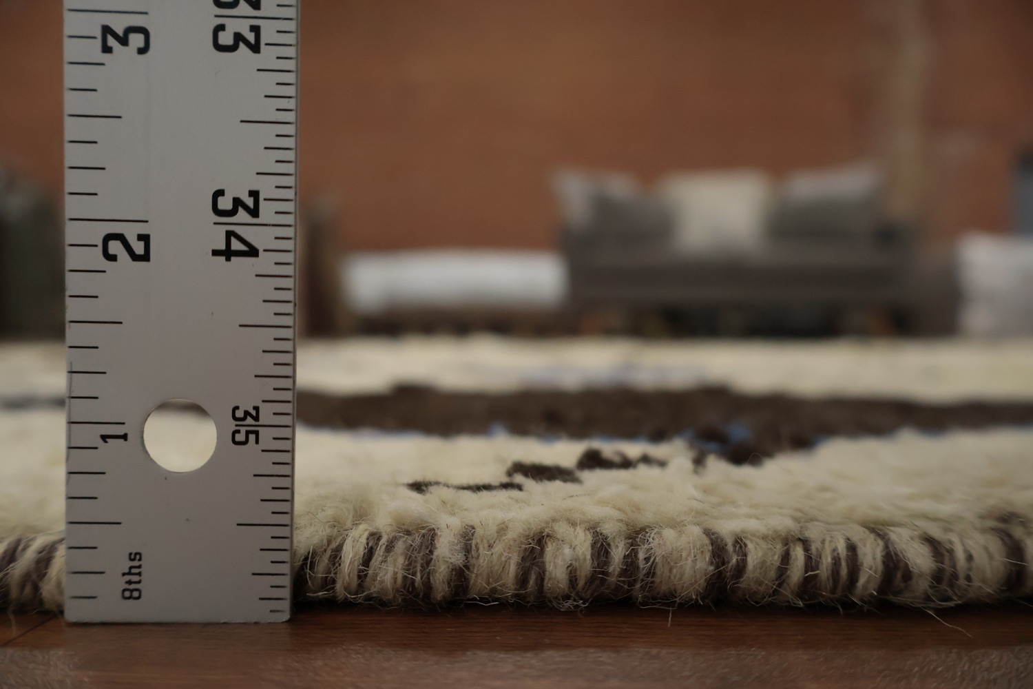 Rustic Charm Handmade Moroccan Wool Area Rug 6x10