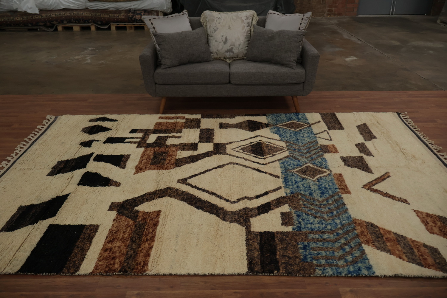 Tribal Moroccan Wool Area Rug 7x11