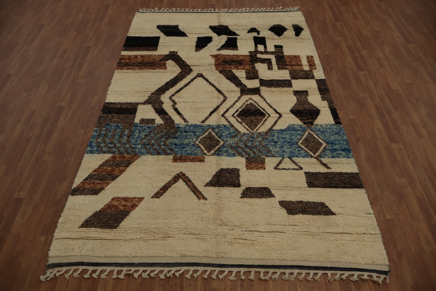 Tribal Moroccan Wool Area Rug 7x11