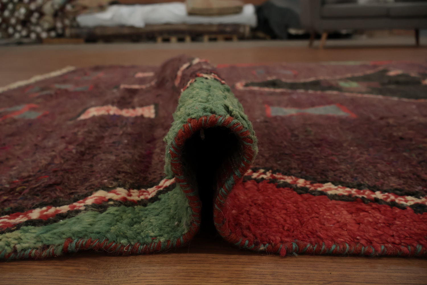 Rustic Textile Artistry Geometric Moroccan Area Rug 6x10