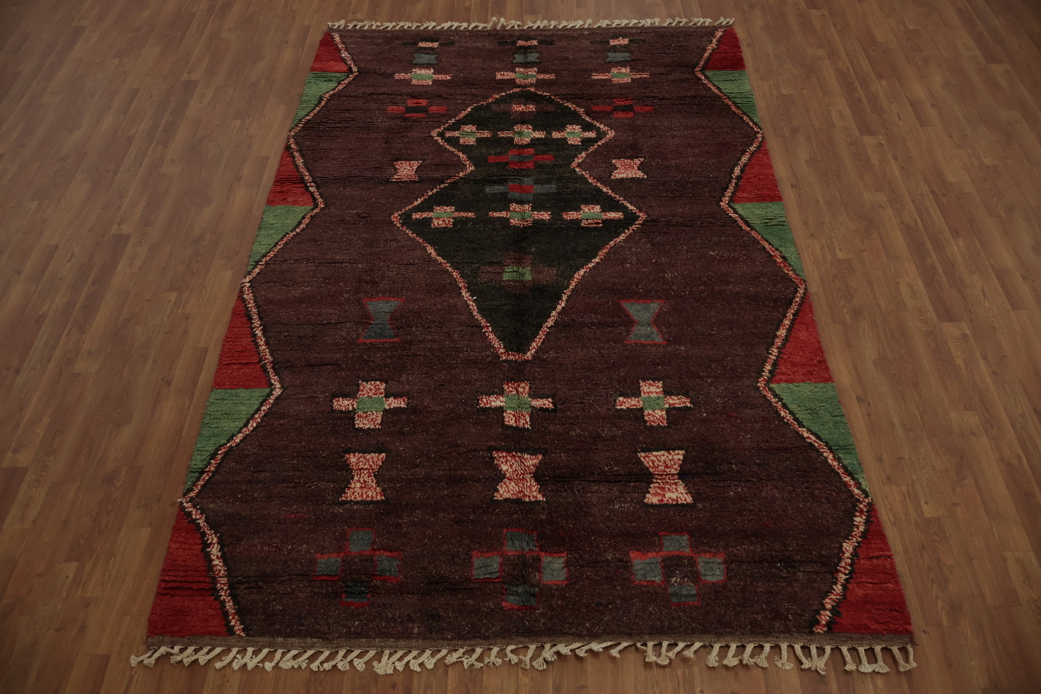 Rustic Textile Artistry Geometric Moroccan Area Rug 6x10