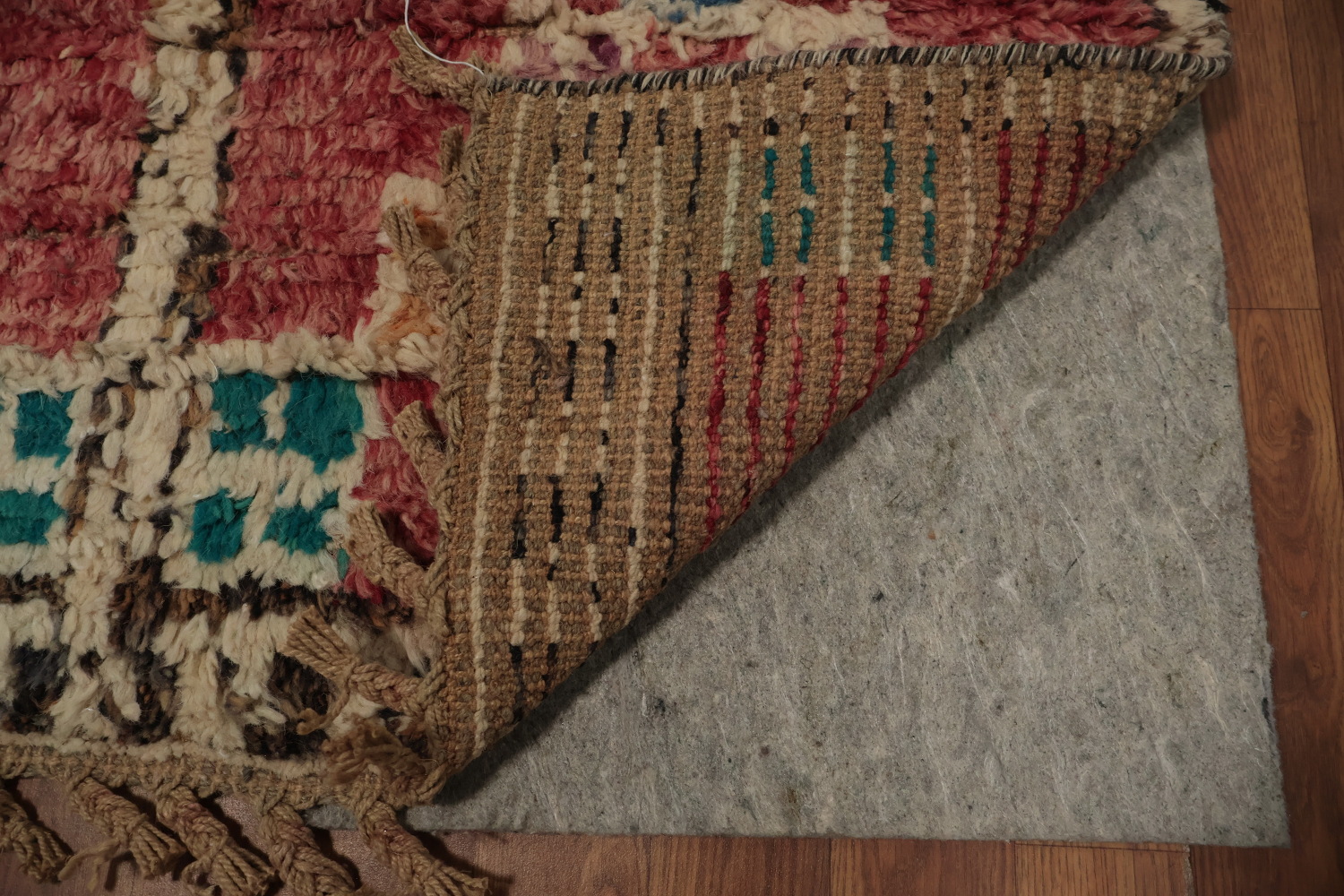 Handcrafted Moroccan Area Rug 6x10 with Symmetrical Design Details