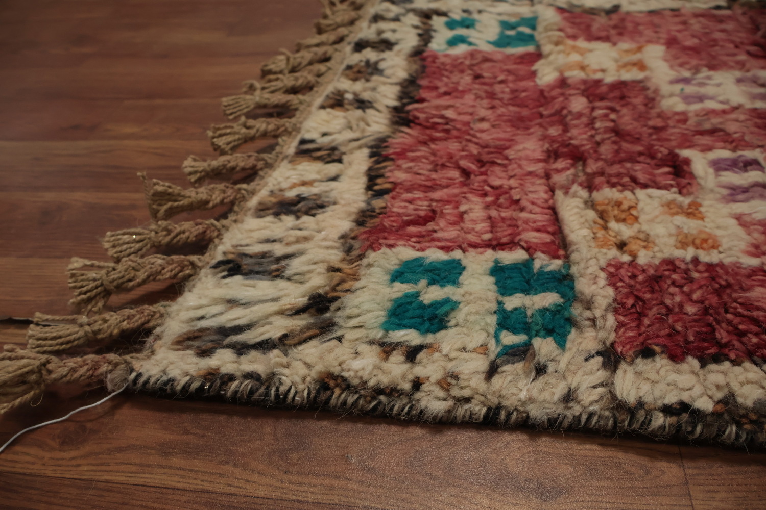 Handcrafted Moroccan Area Rug 6x10 with Symmetrical Design Details