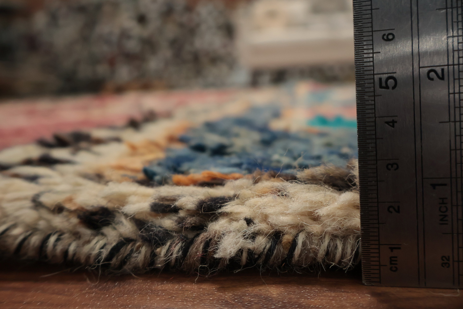 Handcrafted Moroccan Area Rug 6x10 with Symmetrical Design Details