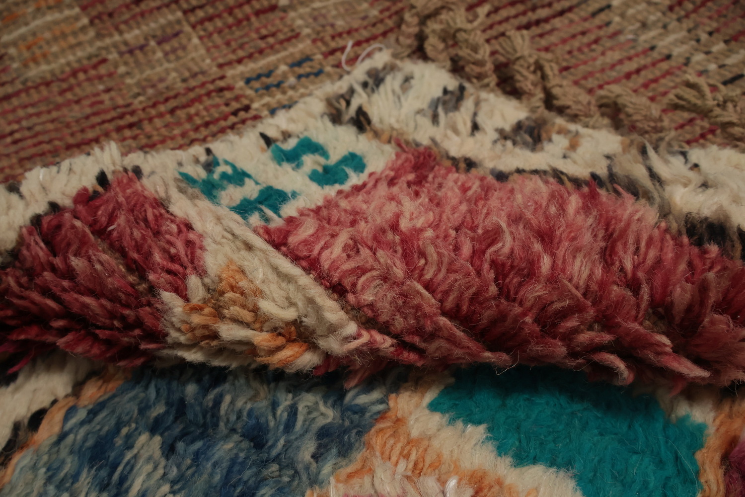 Handcrafted Moroccan Area Rug 6x10 with Symmetrical Design Details
