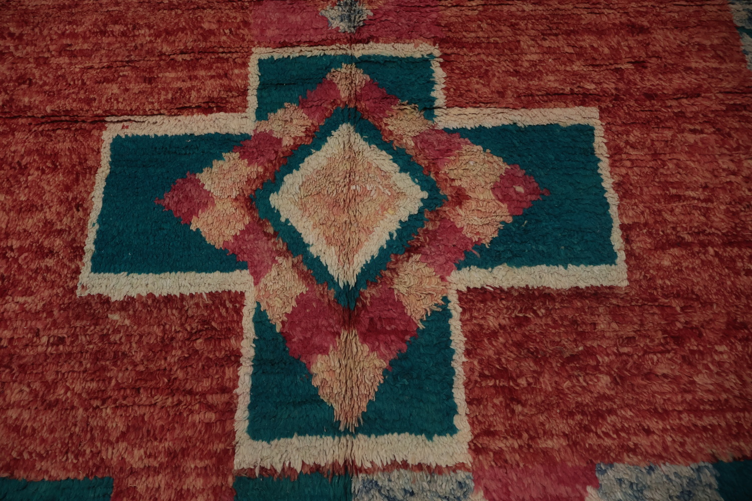 Vibrant Geometric Moroccan Area Rug 8x11 with Bold Color Accents