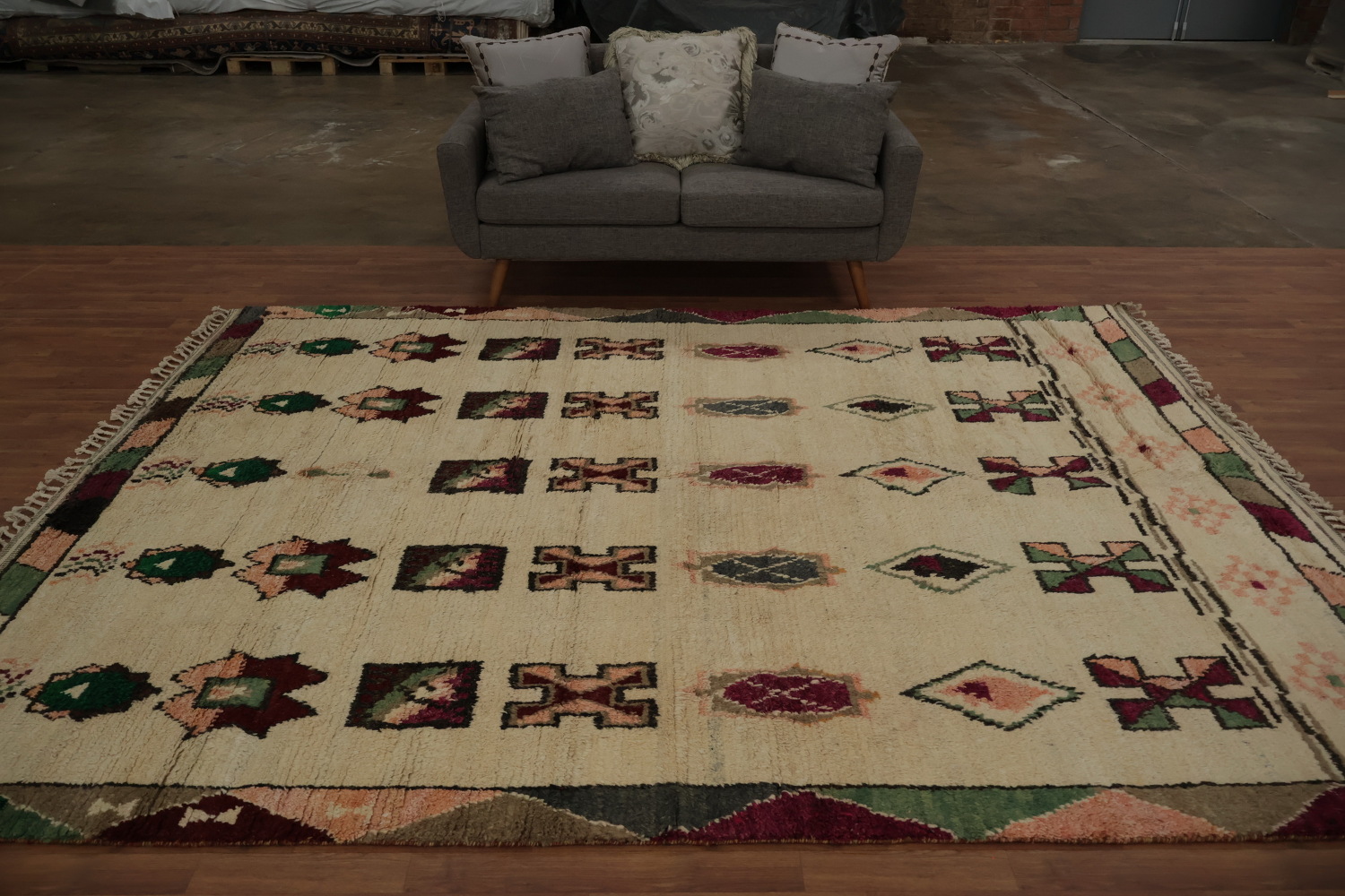 Artisan Crafted Geometric Tribal Moroccan Wool Area Rug 8x11