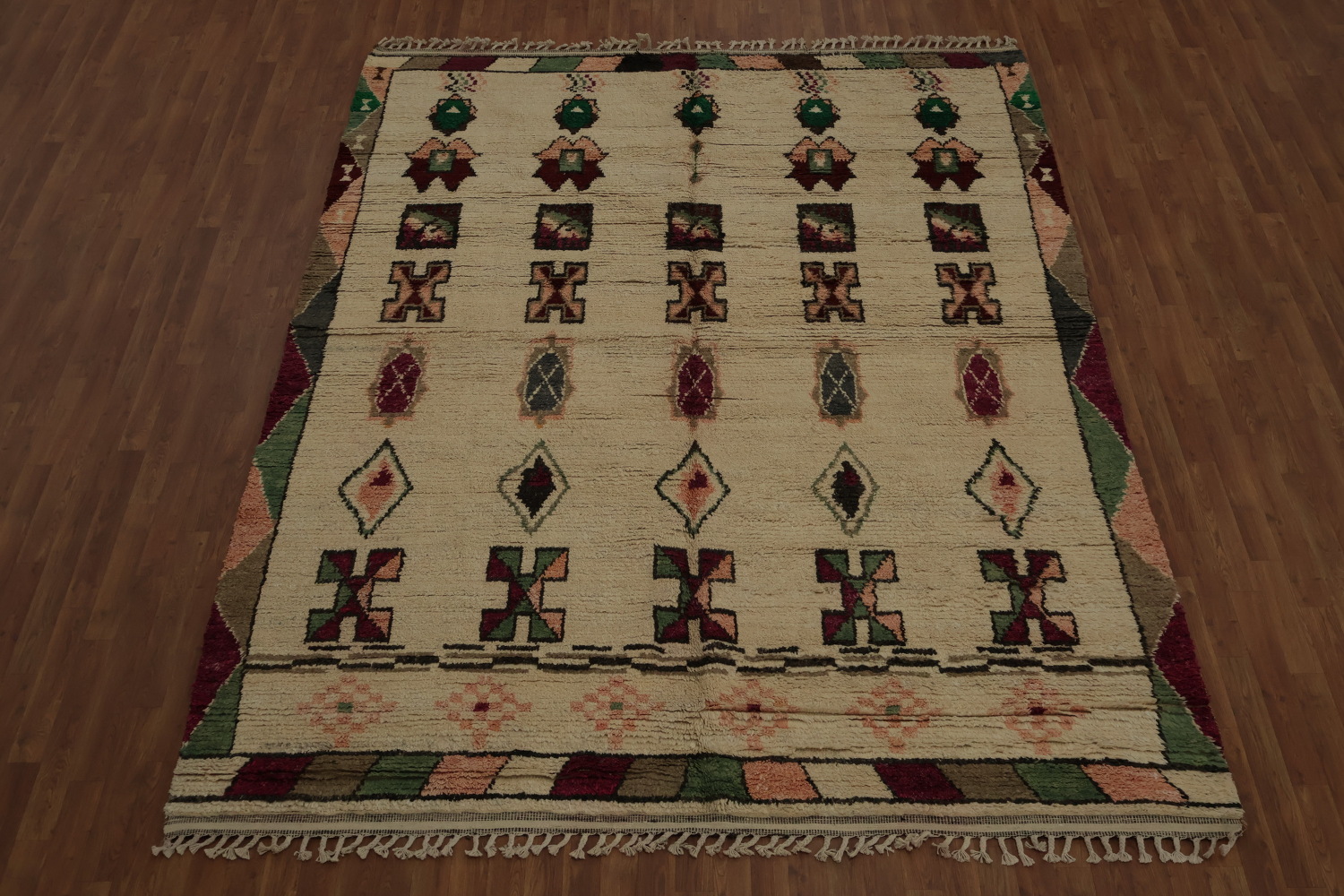 Artisan Crafted Geometric Tribal Moroccan Wool Area Rug 8x11