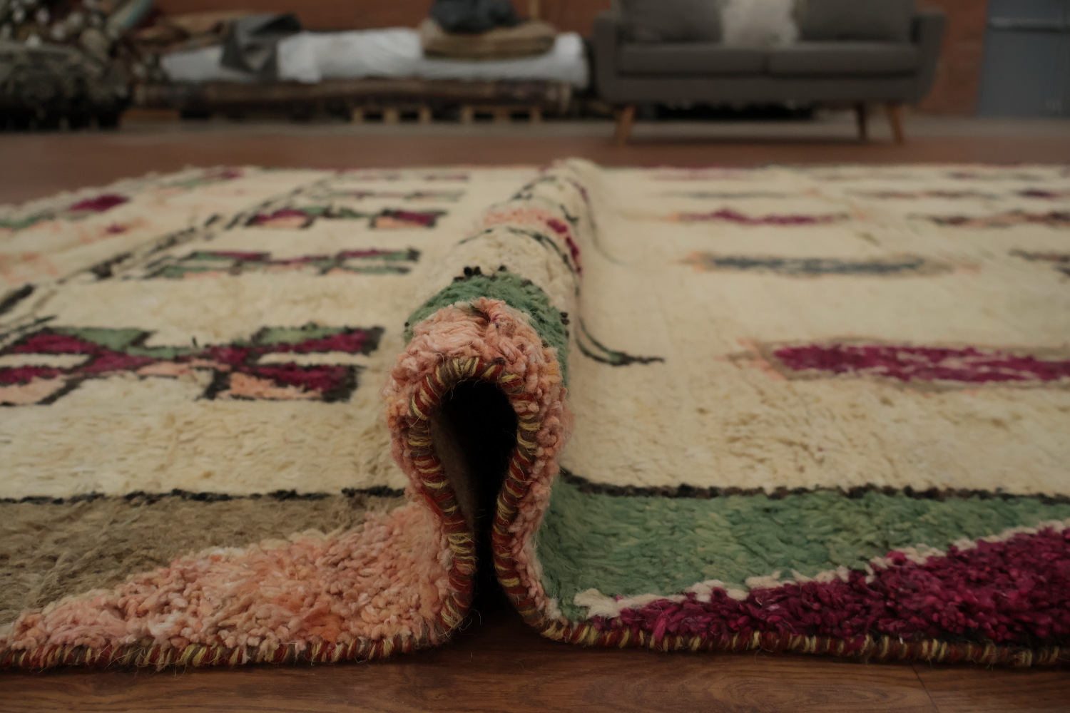 Artisan Crafted Geometric Tribal Moroccan Wool Area Rug 8x11