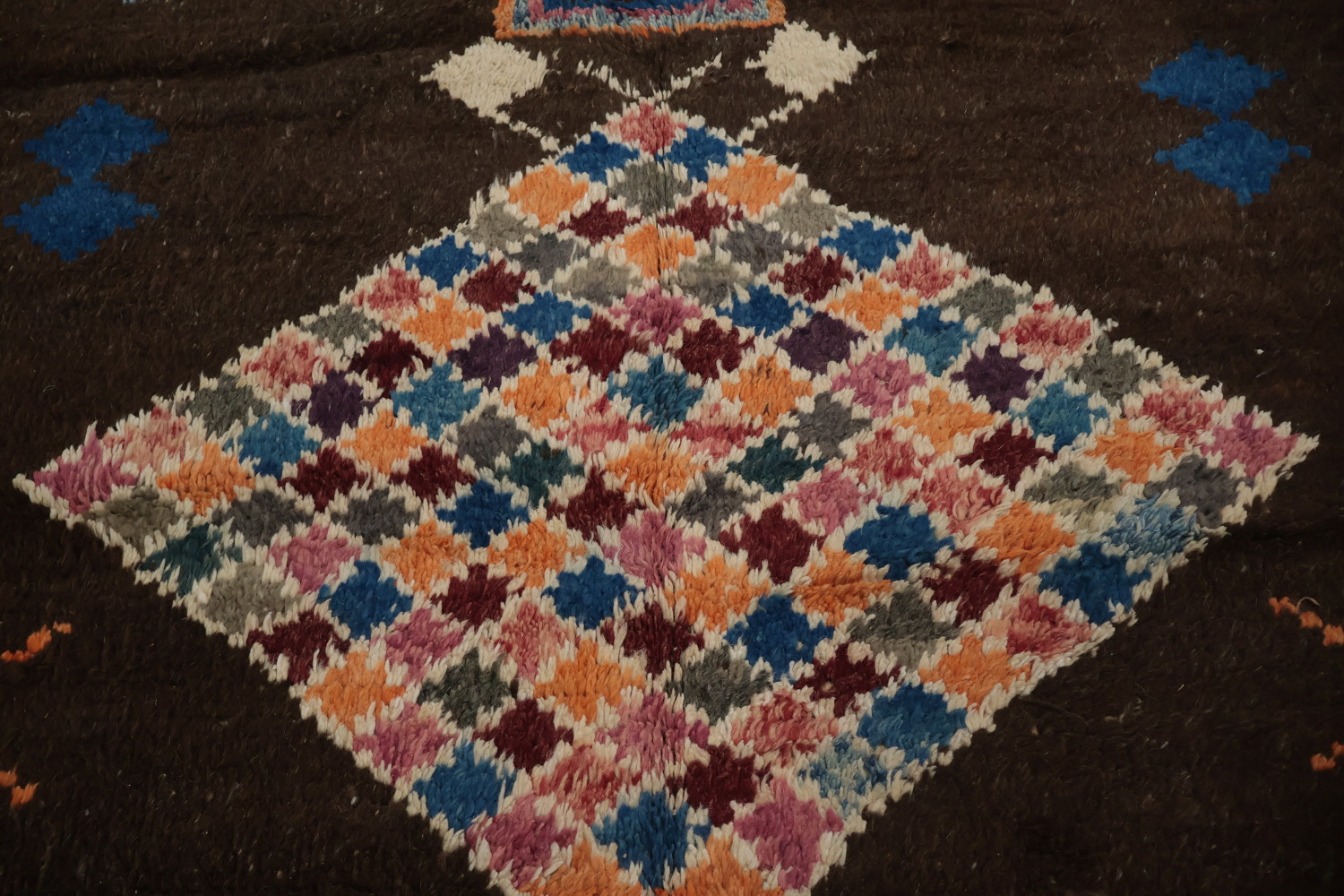 Chic Moroccan Area Rug 7x11 with Intricate and Colorful Geometry
